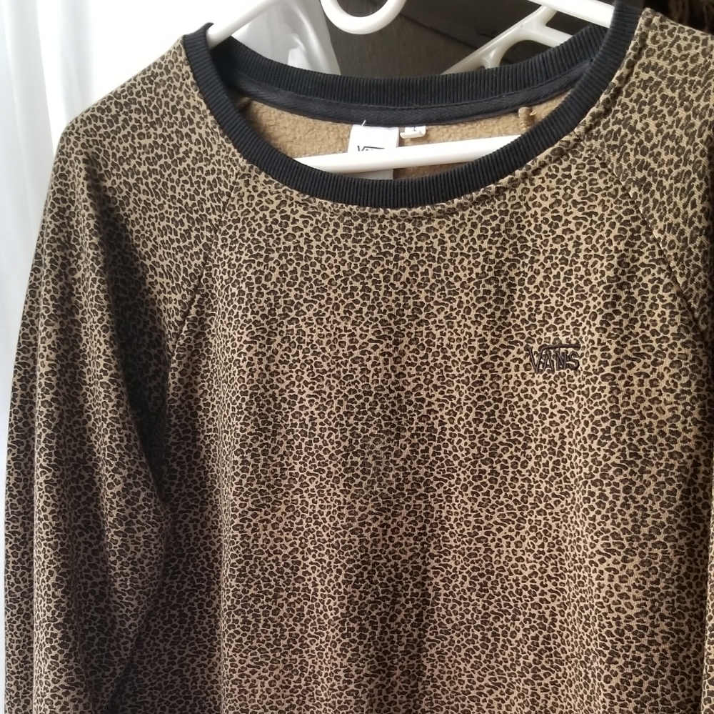 SOLD Van's leopard sweatshirt
